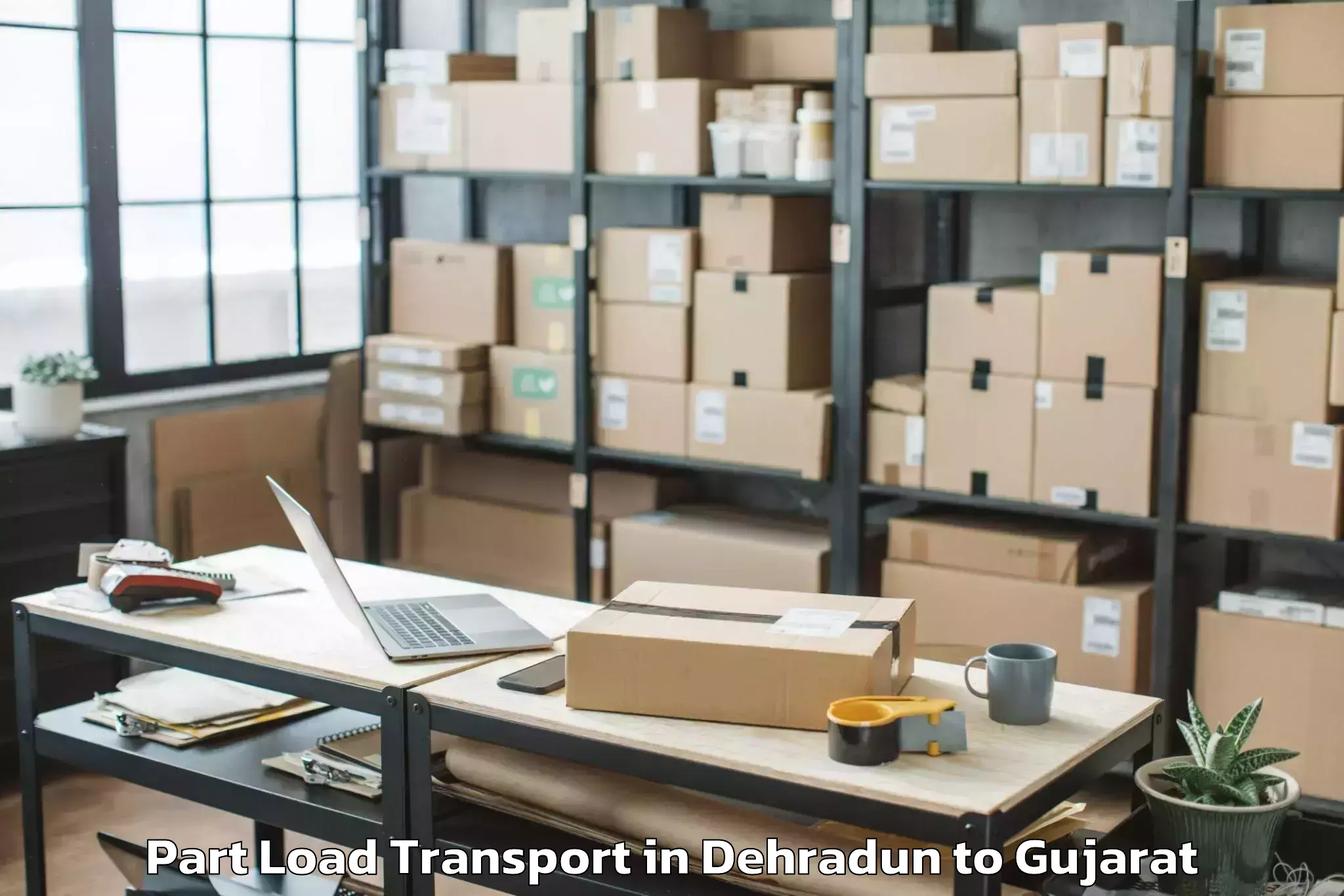 Quality Dehradun to Bharuch Part Load Transport